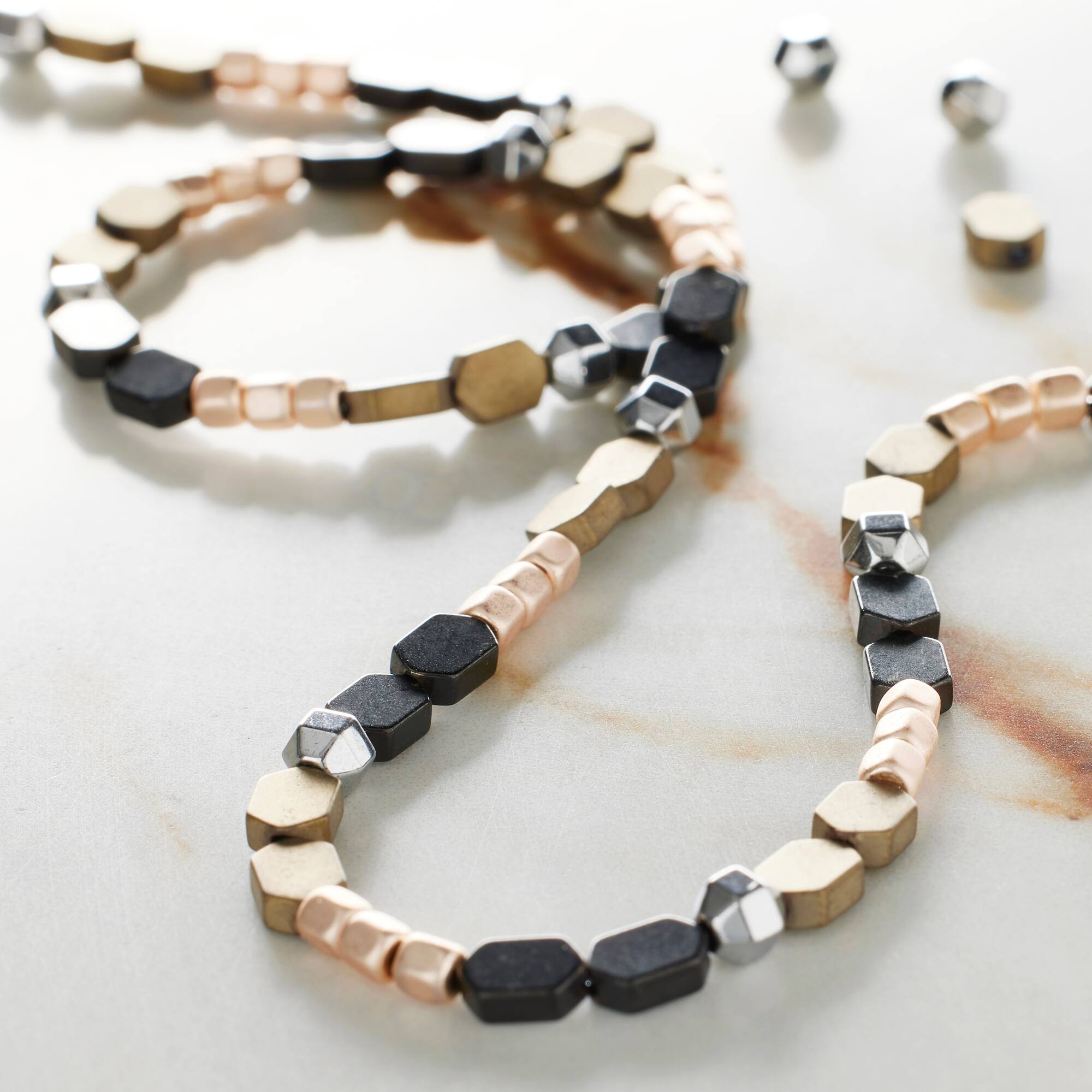 Metallic Hematite Mix Beads by Bead Landing™